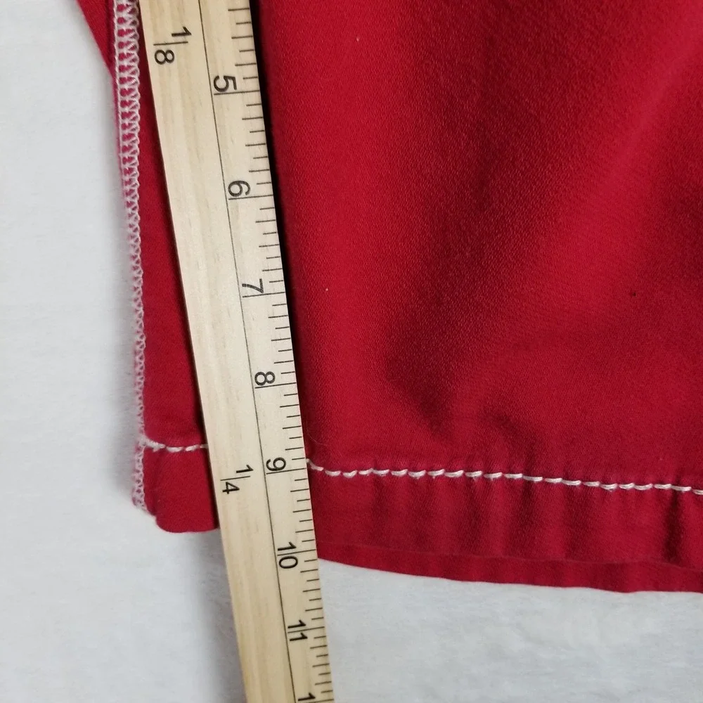 True Religion Sweat Shorts Mens Large Red Contrast Stitch Horseshoe Logo